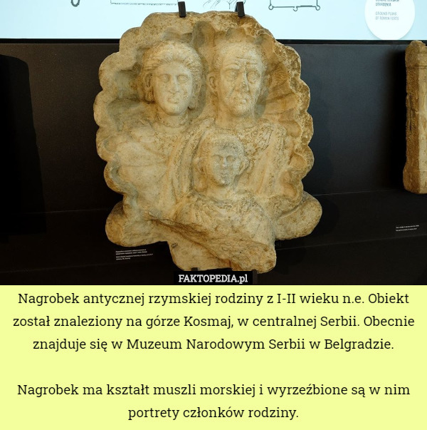 Nagrobek antycznej rzymskiej rodziny z I-II wieku n.e. Obiekt został znaleziony...