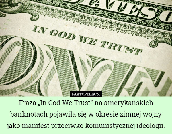 Fraza „In God We Trust” na amerykańskich banknotach pojawiła się w okresie...