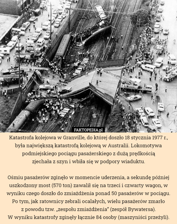 Katastrofa kolejowa w Granville, do której doszło 18 stycznia 1977 r., była...