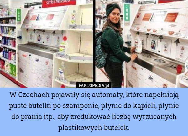 W Czechach pojawiły się automaty, które napełniają puste butelki po szamponie,