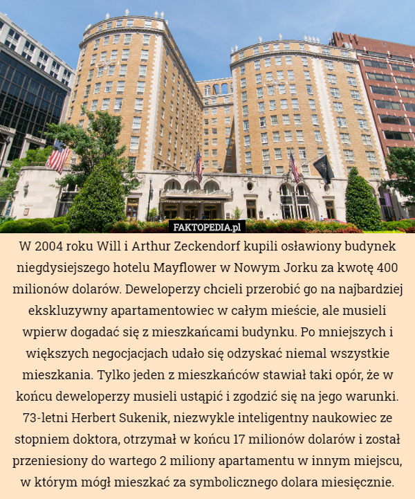 W 2004 roku Will i Arthur Zeckendorf kupili osławiony budynek niegdysiejszego...