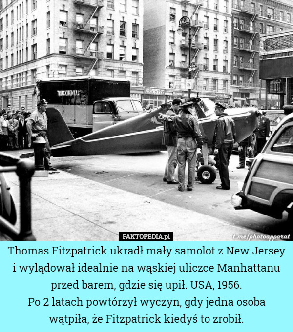 Thomas Fitzpatrick ukradł mały samolot z New Jersey i wylądował idealnie