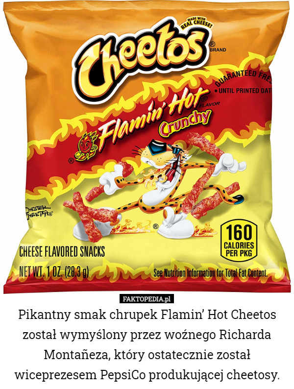 Pikantny smak chrupek Flamin’ Hot Cheetos został wymyślony przez woźnego...