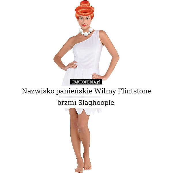Nazwisko panieńskie Wilmy Flintstonebrzmi Slaghoople.