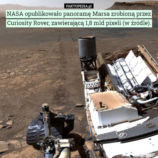 NASA opublikowało panoramę Marsa zrobioną przez Curiosity Rover, zawierającą