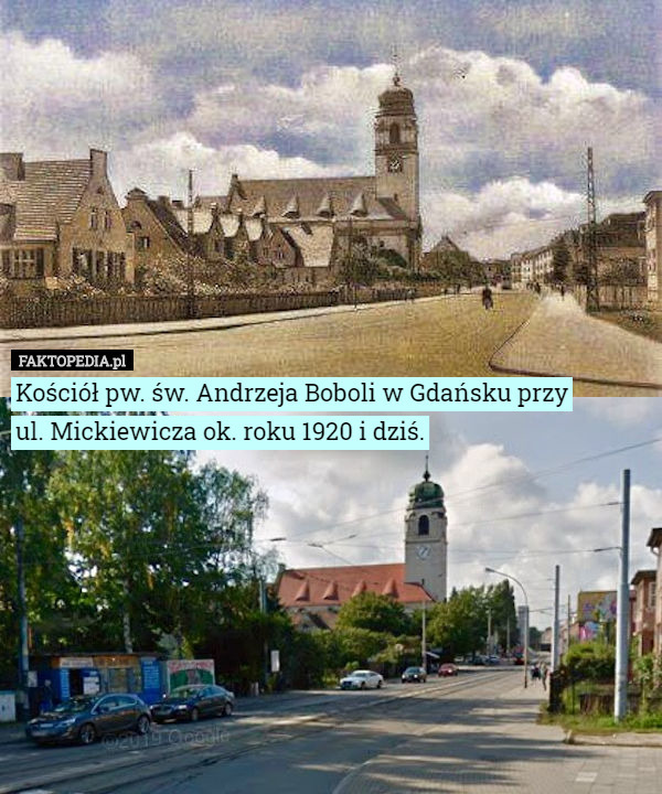 Kościół pw. św. Andrzeja Boboli w Gdańsku przy ul. Mickiewicza ok. roku...