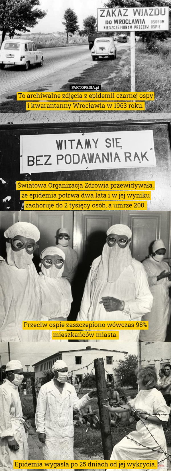 To archiwalne zdjęcia z epidemii czarnej ospy i kwarantanny Wrocławia w