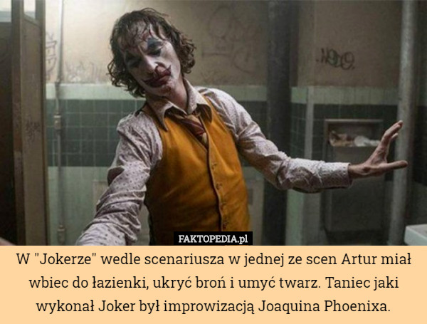 W "Jokerze" wedle scenariusza w jednej ze scen Artur miał wbiec...