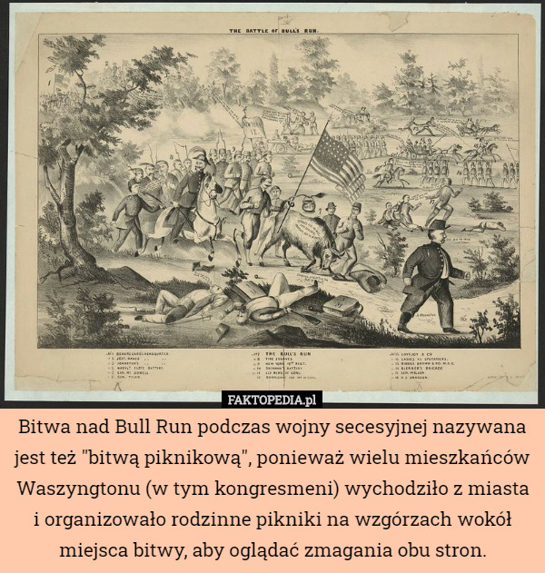 Bitwa nad Bull Run podczas wojny secesyjnej nazywana jest też "bitwą