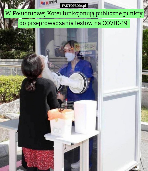 W Południowej Korei funkcjonują publiczne punkty do przeprowadzania testów...