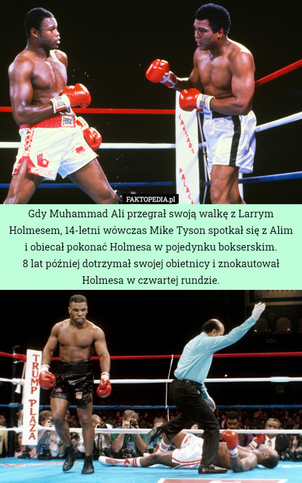 Gdy Muhammad Ali przegrał swoją walkę z Larrym Holmesem, 14-letni wówczas...