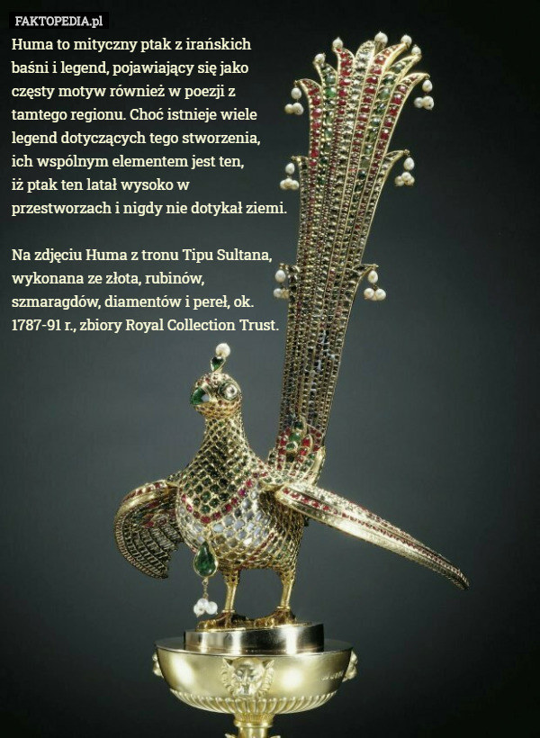 Huma to mityczny ptak z irańskich baśni i legend, pojawiający się jako częsty...