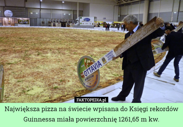 Największa pizza na świecie wpisana do Księgi rekordów Guinnessa miała powierzchnię...