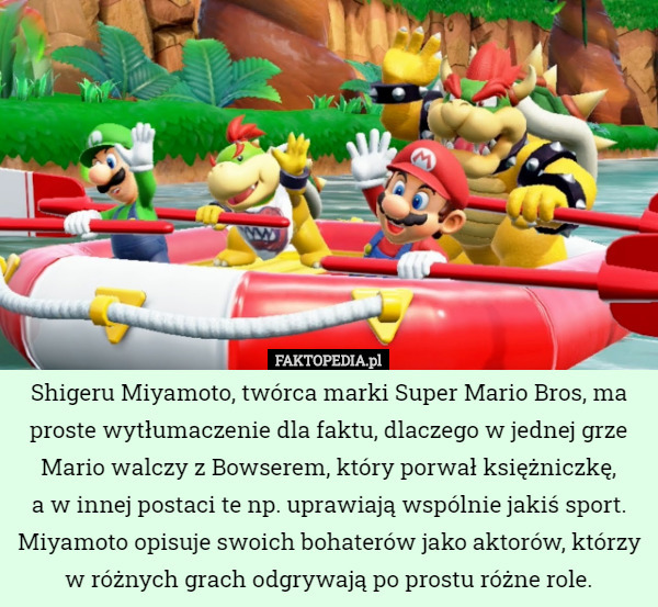 Shigeru Miyamoto, twórca marki Super Mario Bros, ma proste wytłumaczenie...