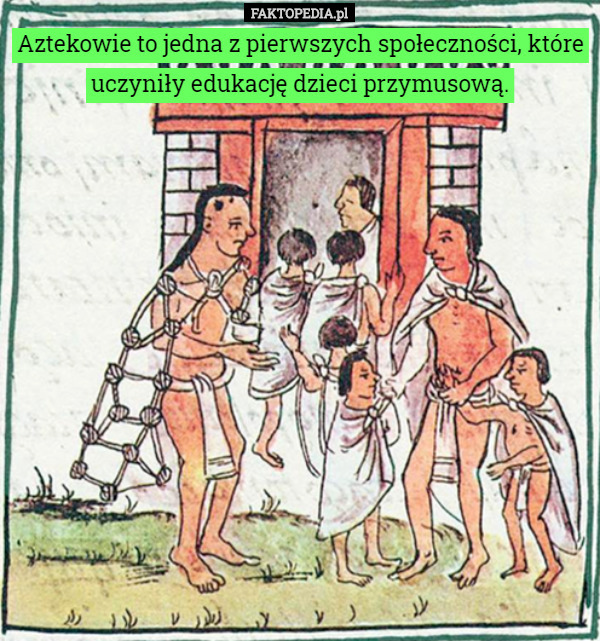 Aztekowie to jedna z pierwszych społeczności, które uczyniły edukację dzieci...