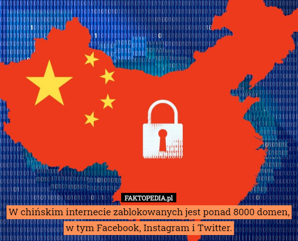 W chińskim internecie zablokowanych jest ponad 8000 domen, w tym Facebook...