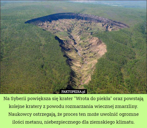 Na Syberii powiększa się krater 