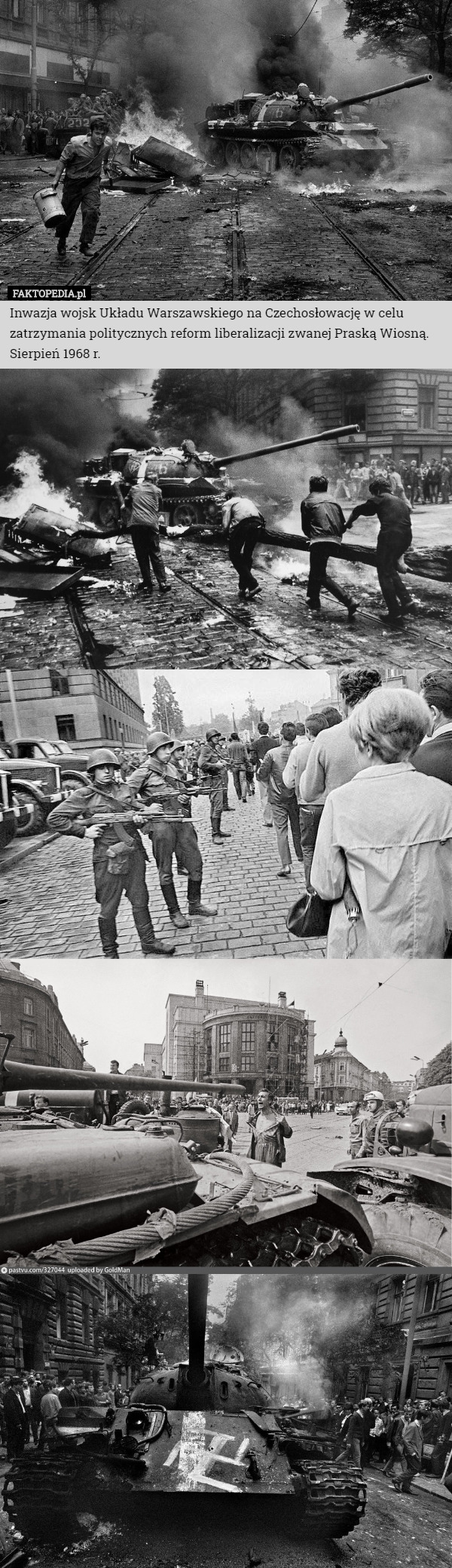 Inwazja wojsk Układu Warszawskiego na Czechosłowację w celu zatrzymania...