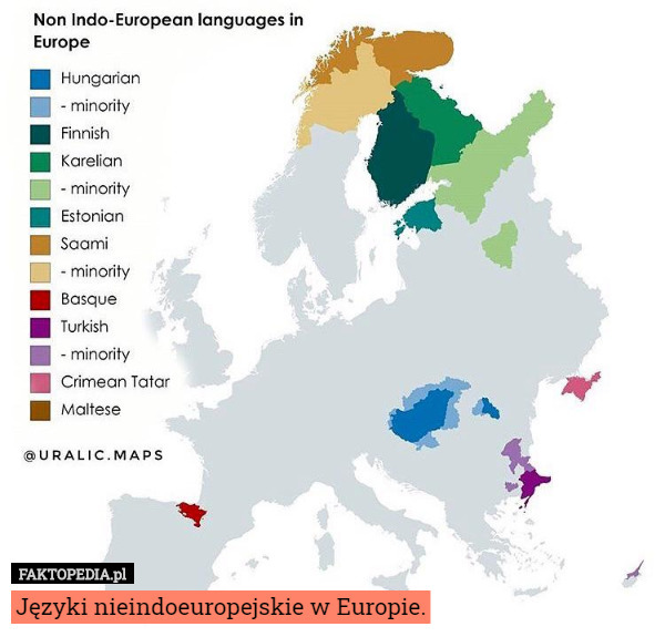 Języki nieindoeuropejskie w Europie.