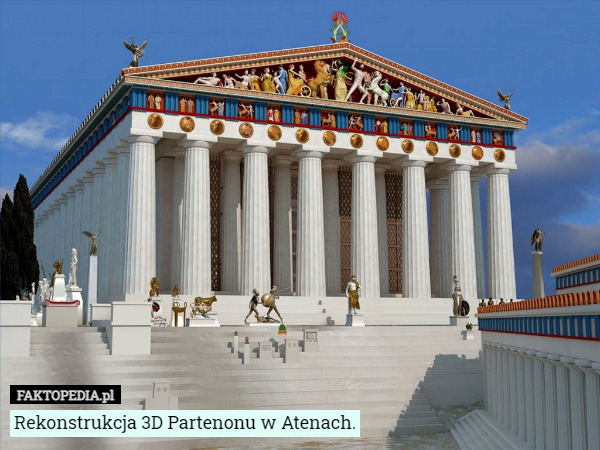 Rekonstrukcja 3D Partenonu w Atenach.