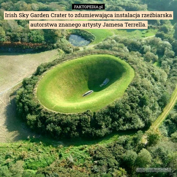 Irish Sky Garden Crater to zdumiewająca instalacja rzeźbiarska autorstwa