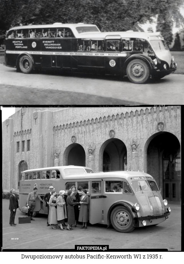 Dwupoziomowy autobus Pacific-Kenworth W1 z 1935 r.