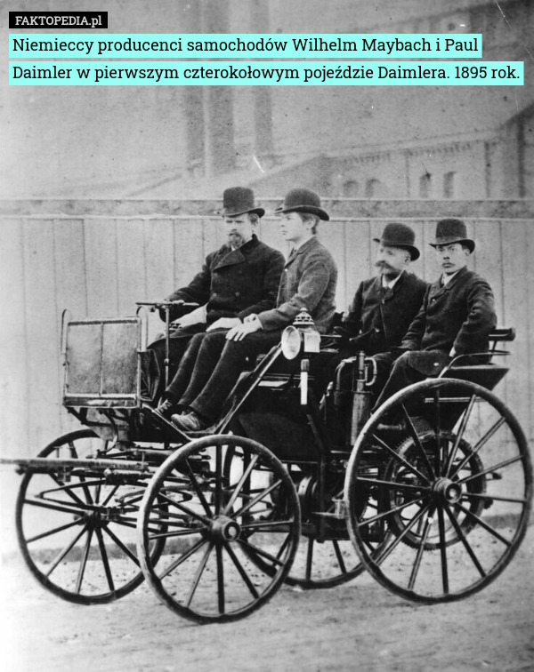 Niemieccy producenci samochodów Wilhelm Maybach i Paul Daimler w pierwszym