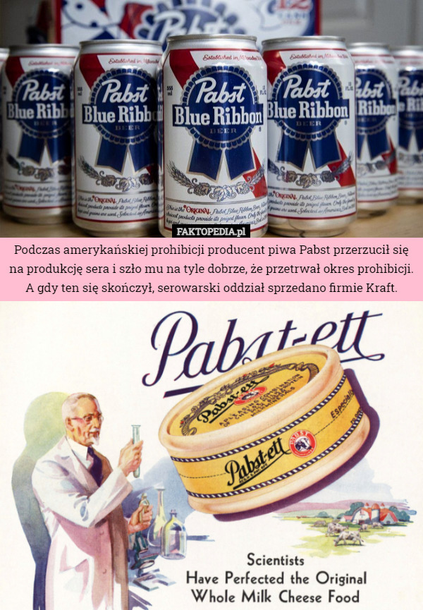 Podczas amerykańskiej prohibicji producent piwa Pabst przerzucił się na...