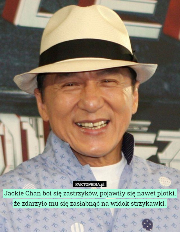 Jackie Chan boi się...
