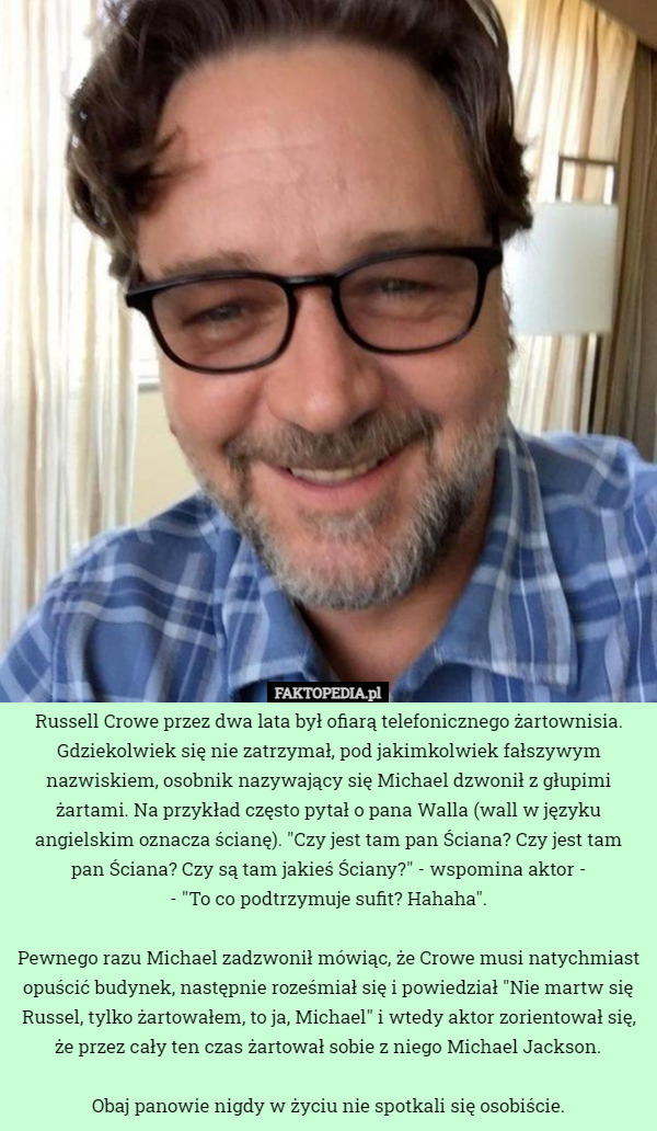 Russell Crowe przez dwa lata był ofiarą telefonicznego żartownisia. Gdziekolwiek...
