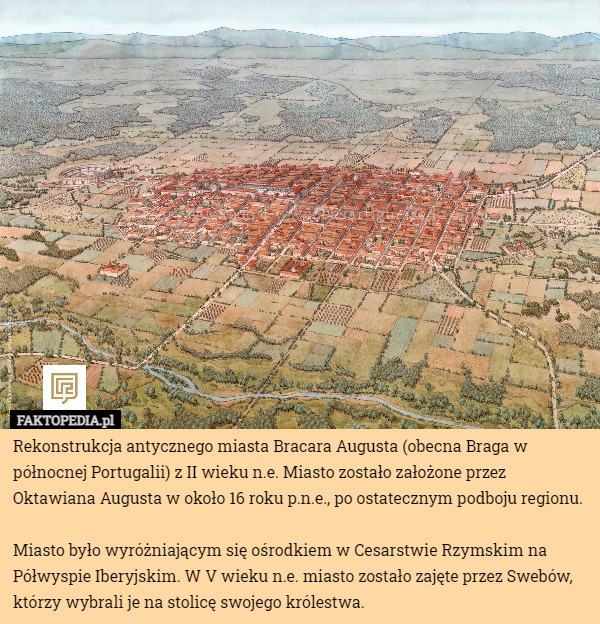 Rekonstrukcja antycznego miasta Bracara Augusta (obecna Braga w północnej...