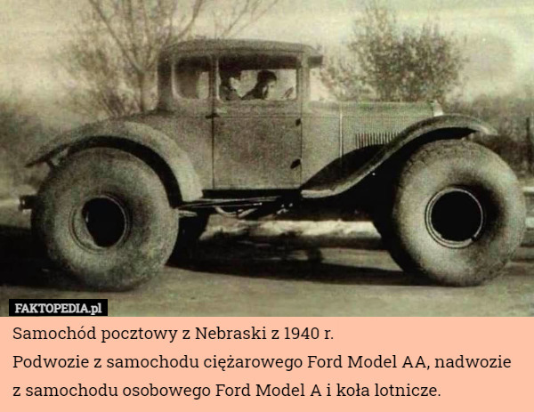 Samochód pocztowy z Nebraski z 1940 r. Podwozie z samochodu ciężarowego...