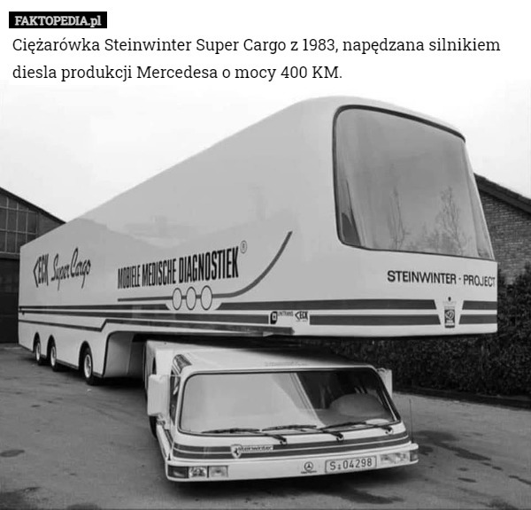 Ciężarówka Steinwinter Super Cargo z 1983, napędzana silnikiem diesla produkcji...