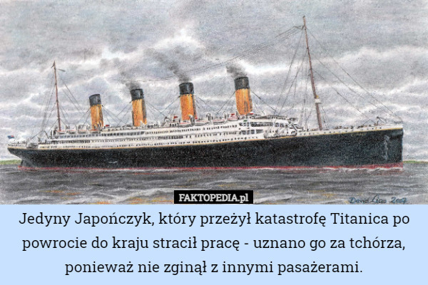 Jedyny Japończyk, który przeżył katastrofę Titanica po powrocie do kraju...