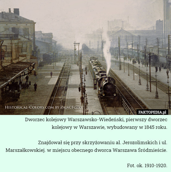 Dworzec kolejowy Warszawsko-Wiedeński, pierwszy dworzec kolejowy w Warszawie...