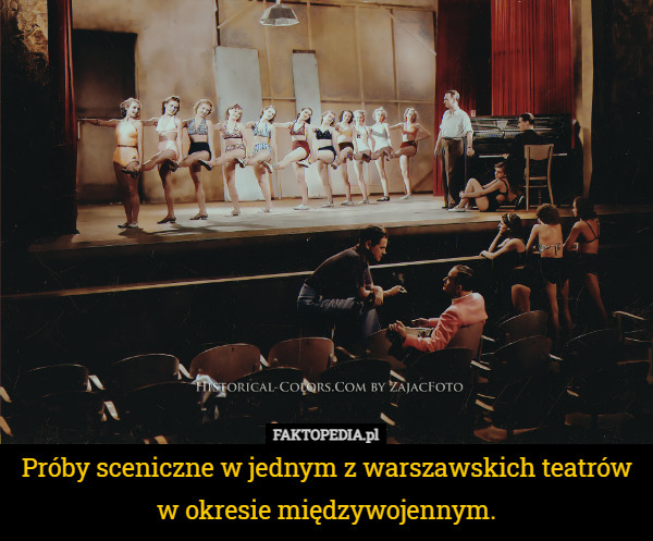 Próby sceniczne w jednym z warszawskich teatrów w okresie...