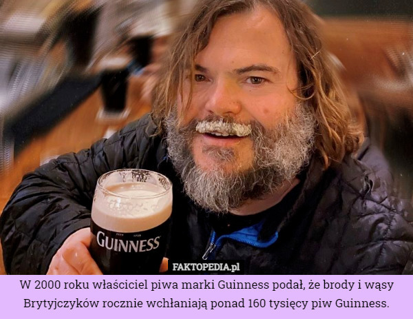 W 2000 roku właściciel piwa marki Guinness podał, że brody i wąsy Brytyjczyków...