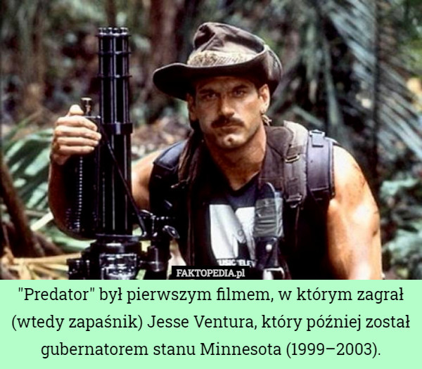 "Predator" był pierwszym filmem, w którym zagrał (wtedy zapaśnik)...