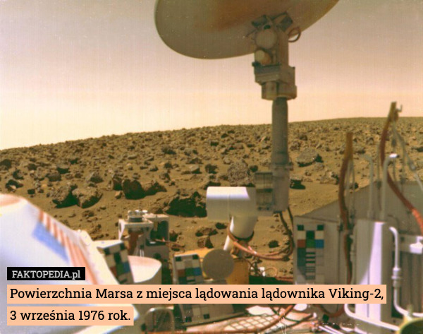 Powierzchnia Marsa z miejsca lądowania lądownika Viking-2,
3 września 1976