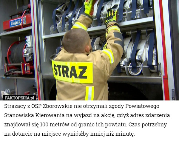 Strażacy z OSP Zborowskie nie otrzymali zgody Powiatowego Stanowiska Kierowania...