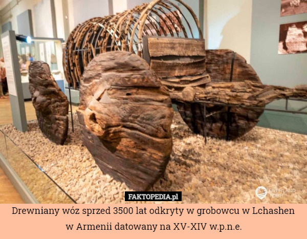 Drewniany wóz sprzed 3500 lat odkryty w grobowcu w Lchashen w Armenii datowany