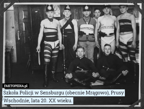 Szkoła Policji w Sensburgu (obecnie Mrągowo), Prusy Wschodnie, lata 20.