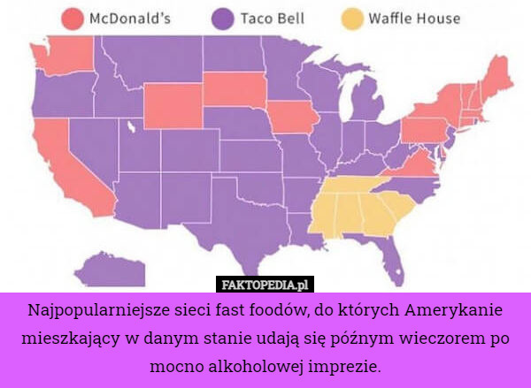 Najpopularniejsze sieci fast foodów, do których Amerykanie mieszkający w