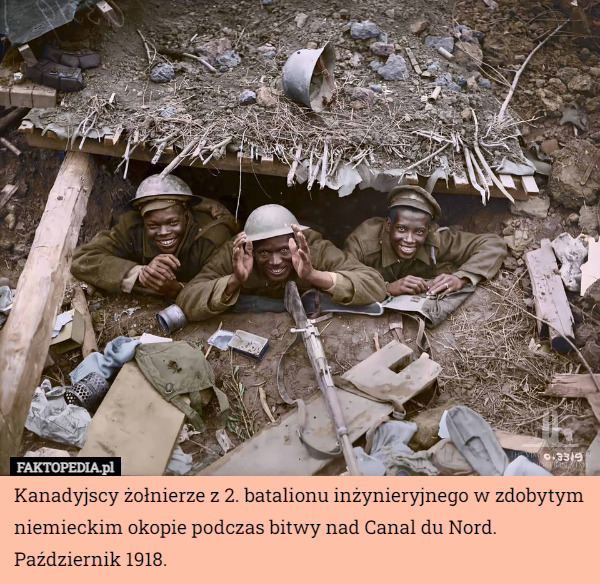 Kanadyjscy żołnierze z 2. batalionu inżynieryjnego w zdobytym niemieckim...