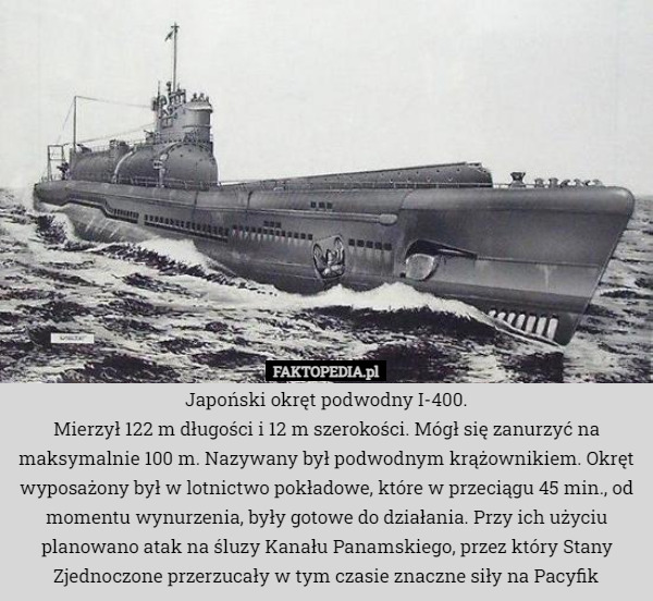 Japoński okręt podwodny I-400