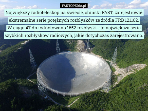 Największy radioteleskop na świecie, chiński FAST, zarejestrował ekstremalne...