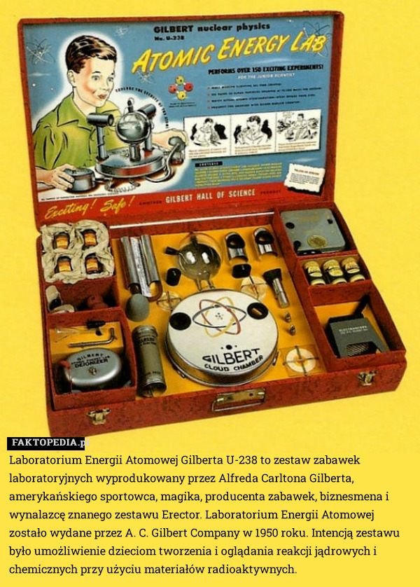 Laboratorium Energii Atomowej Gilberta U-238 to zestaw zabawek laboratoryjnych