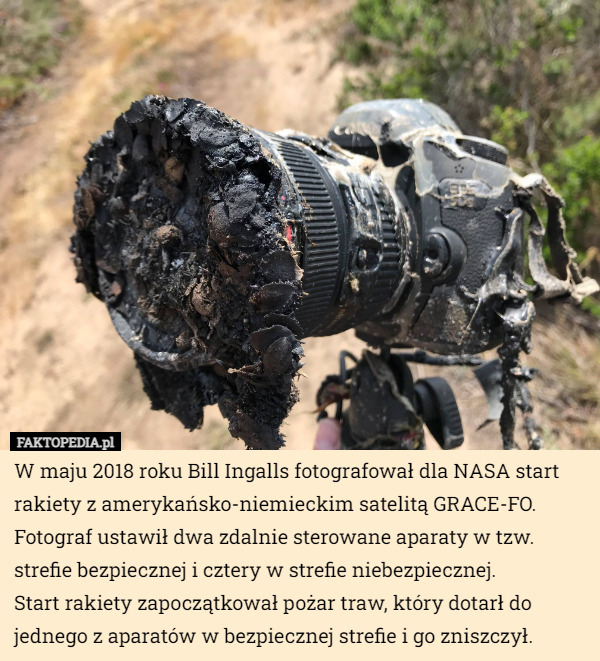 W maju 2018 roku Bill Ingalls fotografował dla NASA start rakiety z amerykańsko-niemieckim...