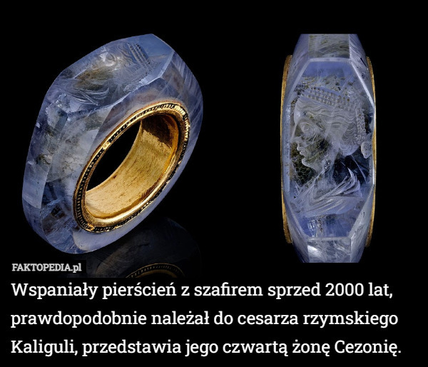 Wspaniały pierścień z szafirem sprzed 2000 lat, prawdopodobnie należał do...