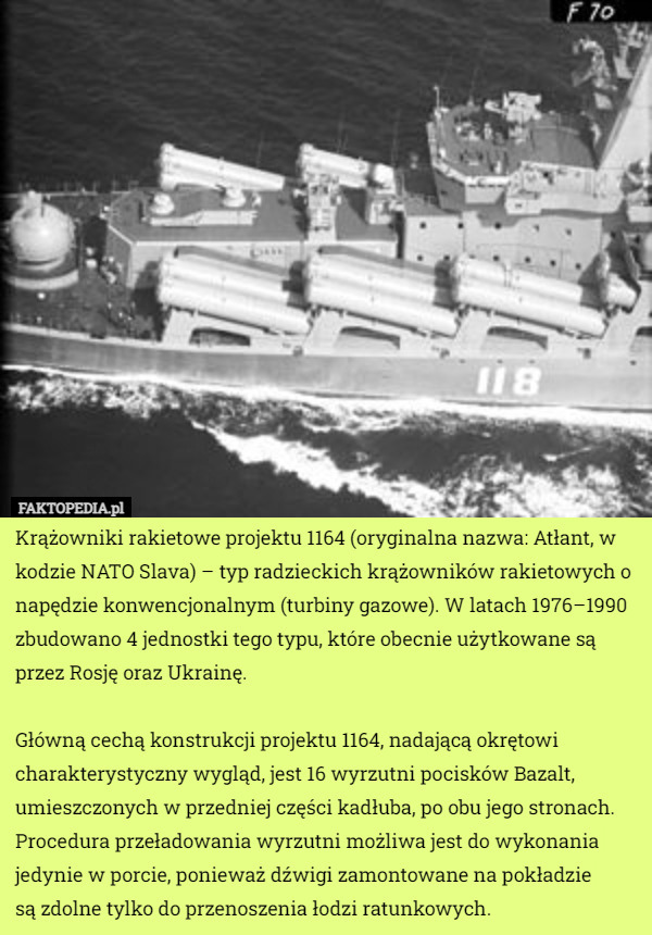 Krążowniki rakietowe projektu 1164 (oryginalna nazwa: Atłant, w kodzie NATO...